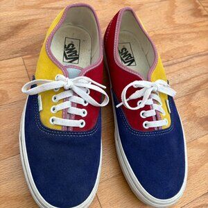 Vans Authentic "Multicolor" color block Suede sneakers 10.5